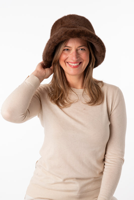 Adelia Brown Herringbone - PRE ORDER