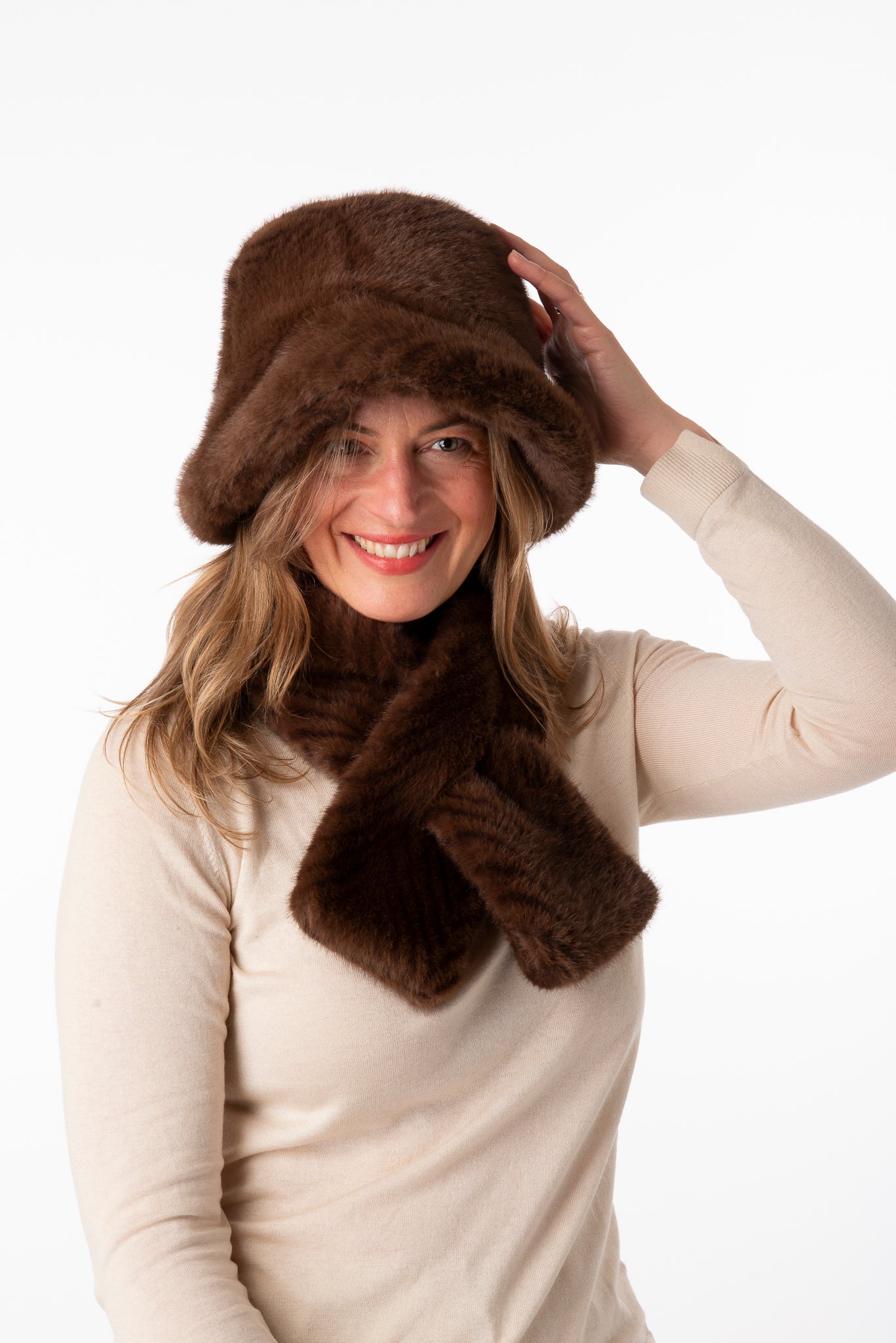 Adelia Brown Herringbone - PRE ORDER