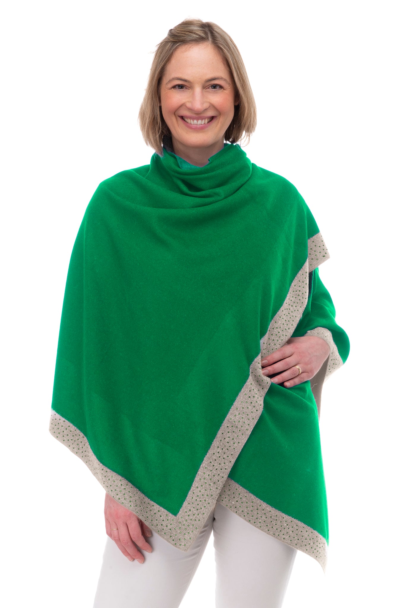 Mia FB99 - Emerald/Beige with Emerald Crystals