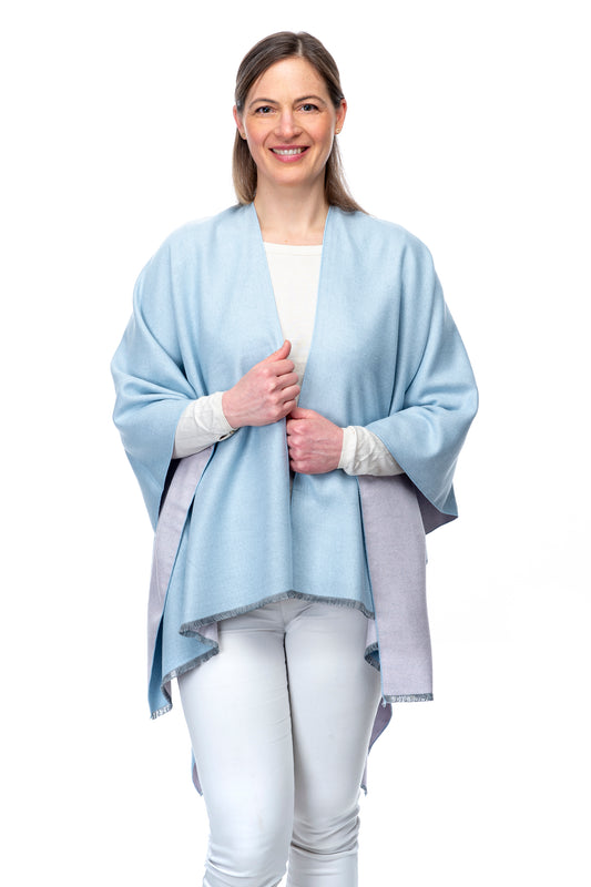 Clara  FB169 Reversible Wrap Light Blue/Light Pink