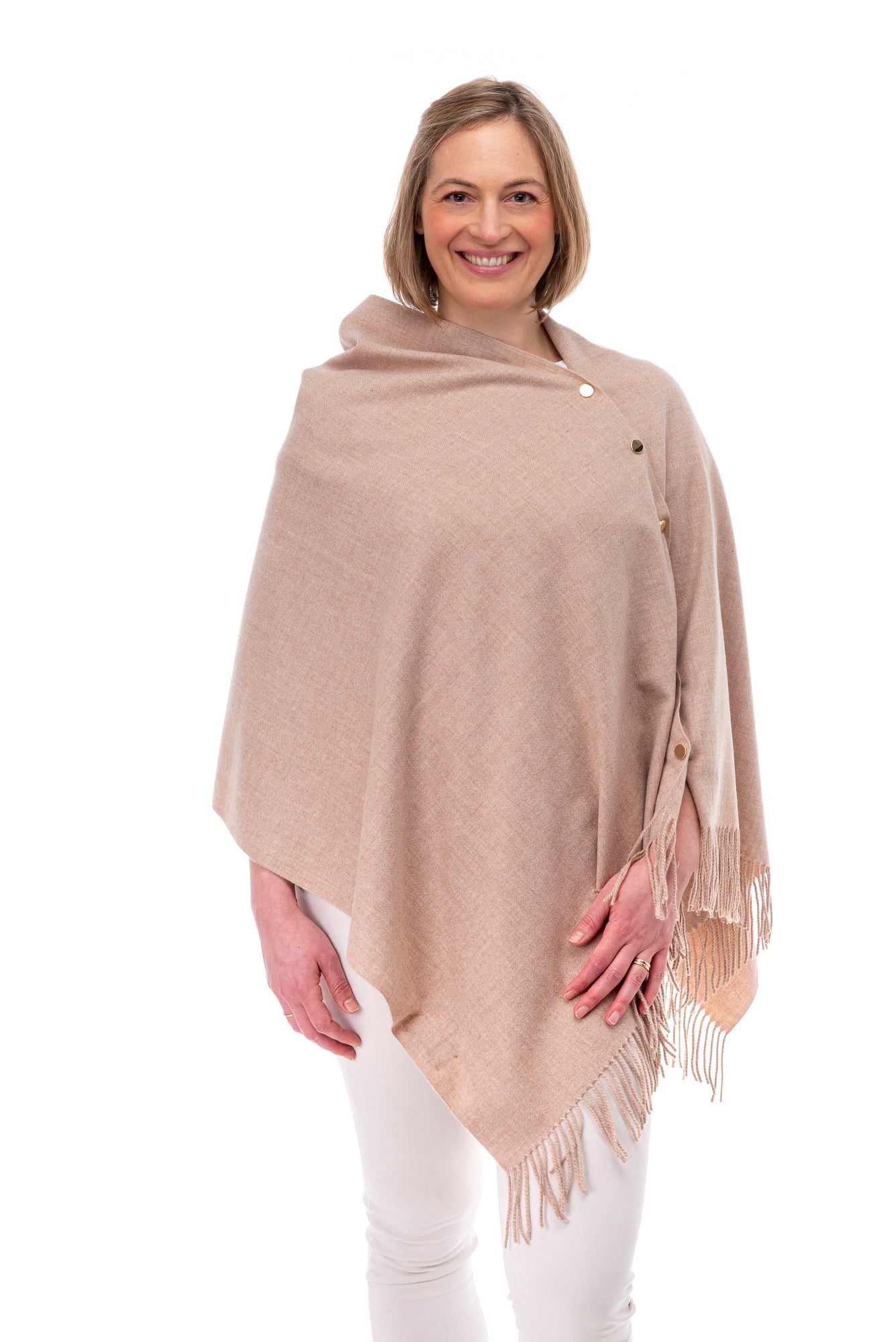 Gisella FB186 Poncho - Light Mocha