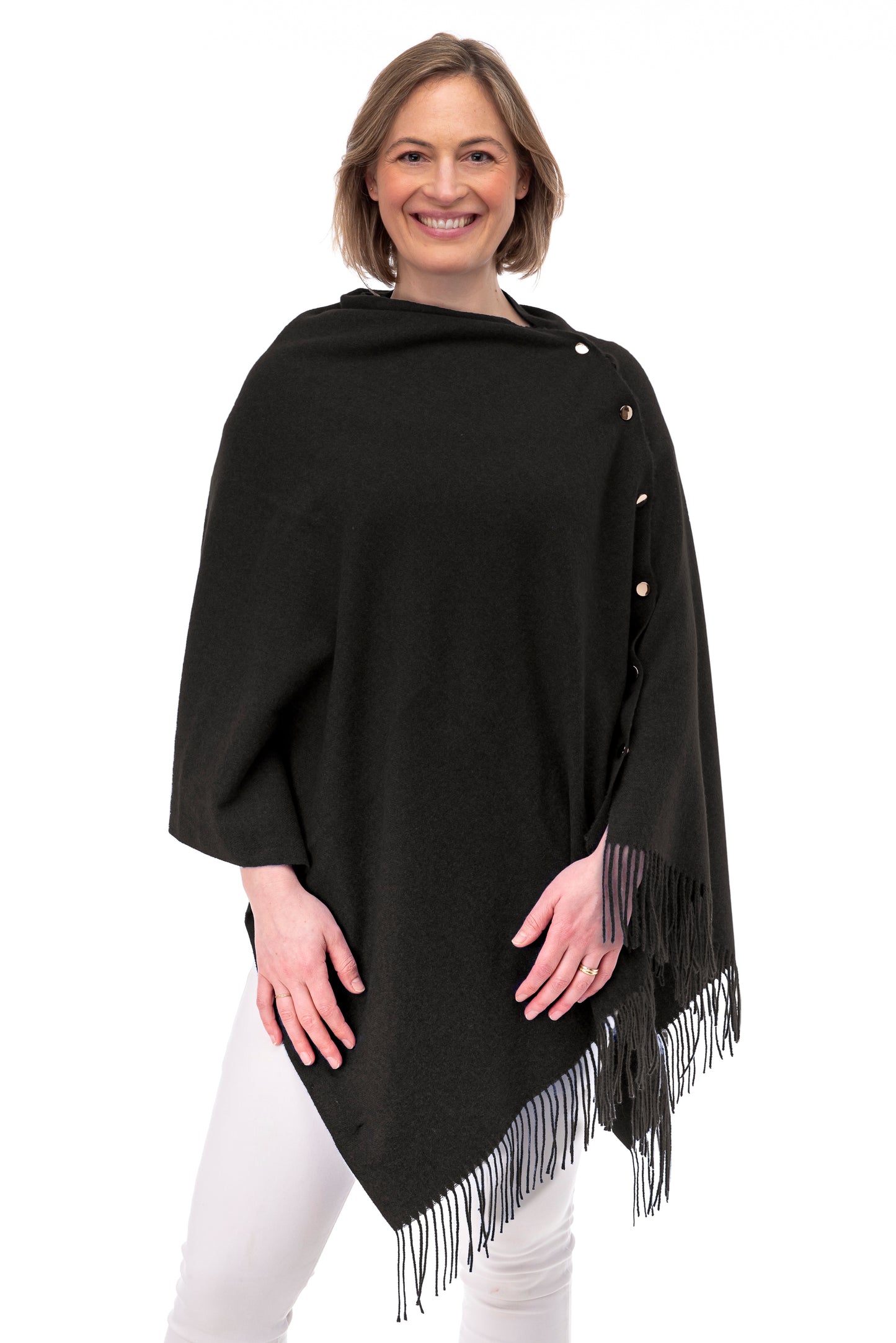 Gisella FB186 Poncho - Black