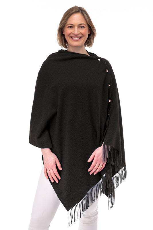 Gisella FB186 Poncho - Black