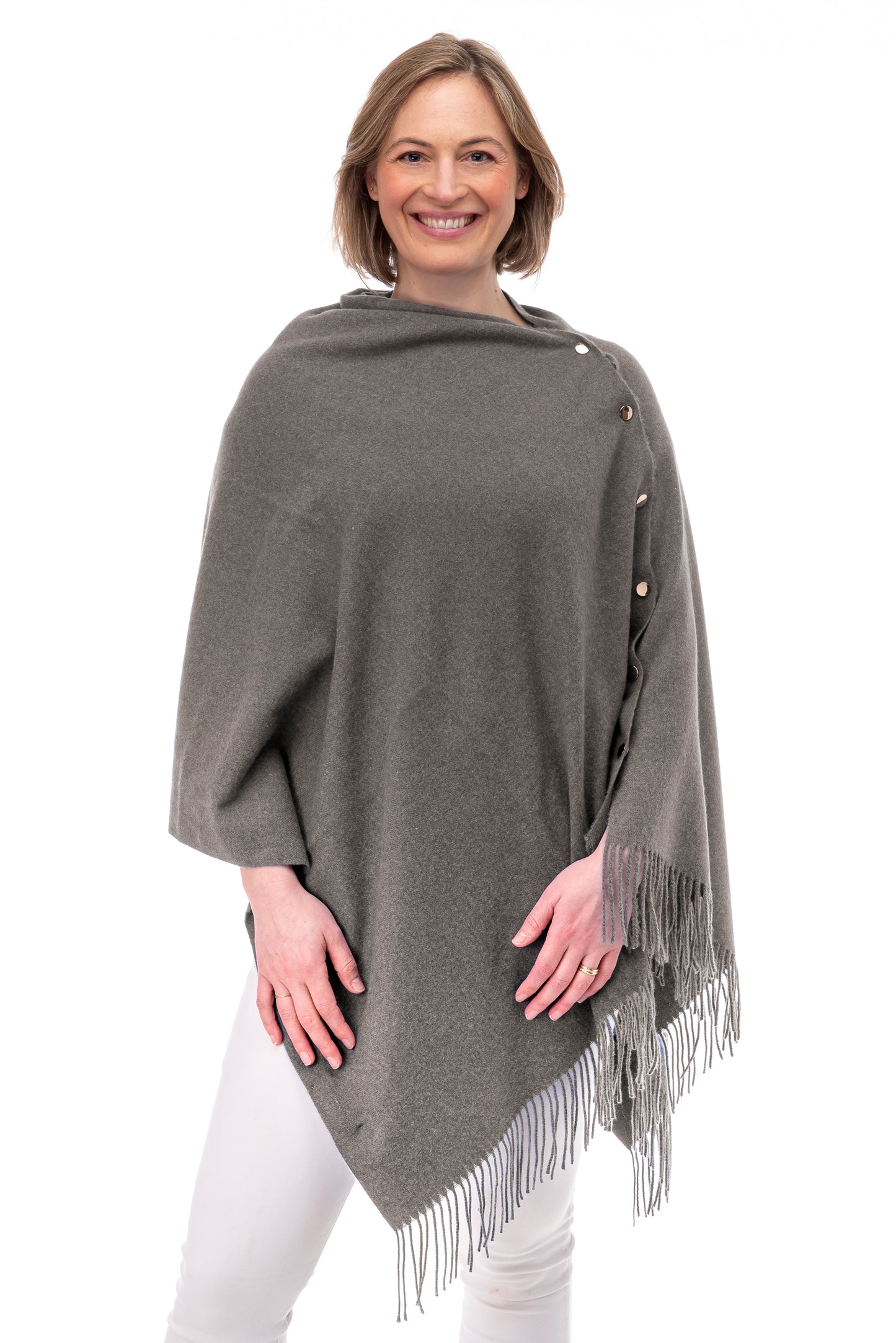 Gisella FB186 Poncho - Dark Grey