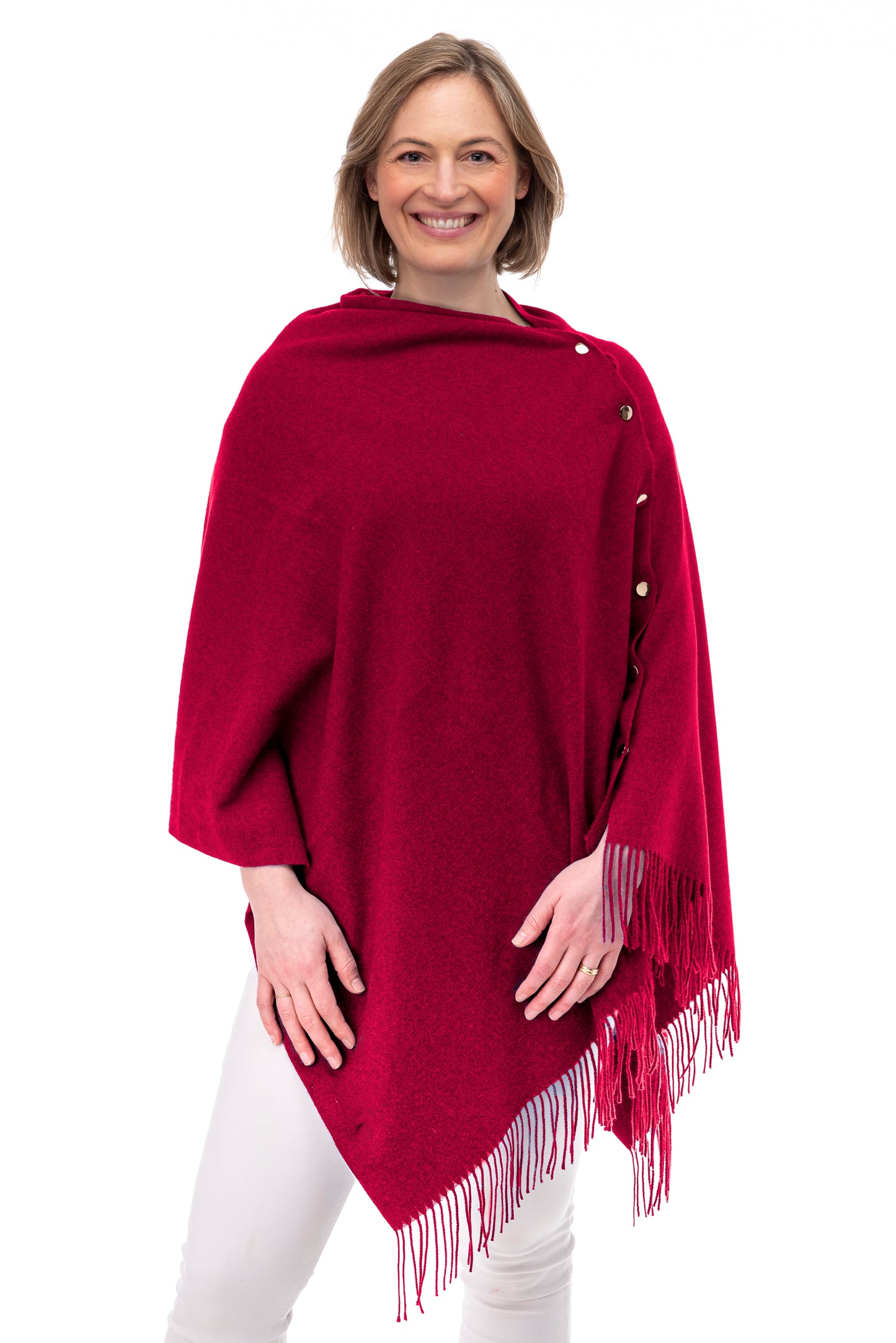 Gisella FB186 Poncho - Dark Red