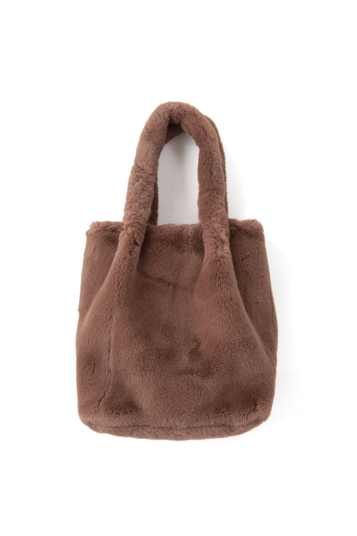 Francesca FB193 Faux Fur Tote Bag Mocha