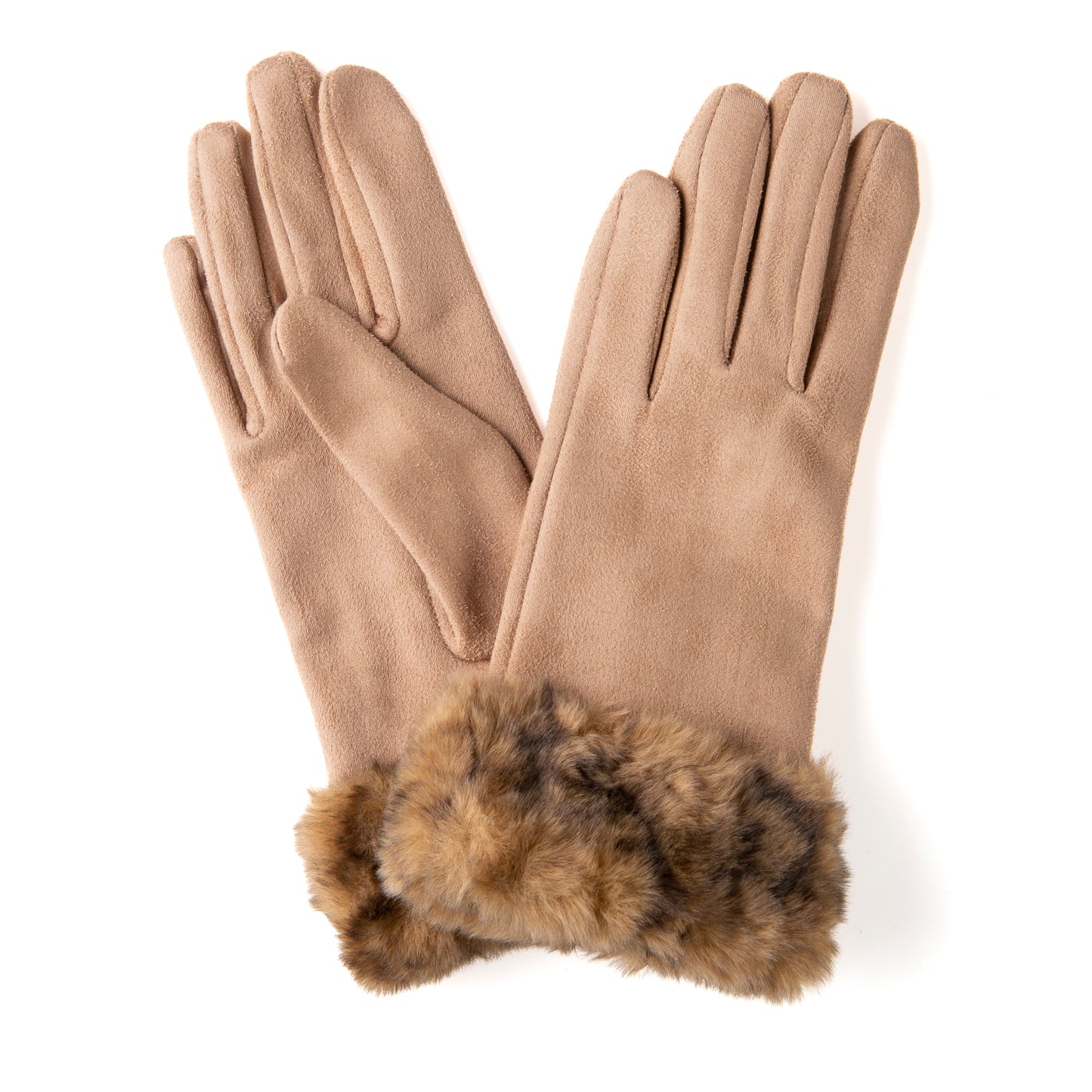 Martina FB79 Suedette Glove with Python Cuff Mocha/Mocha
