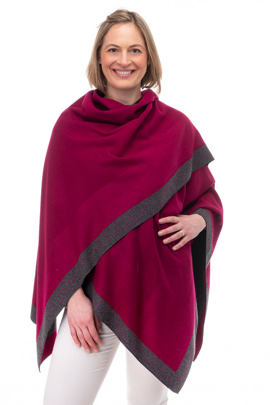 Mia FB99 - Burgundy/Grey - Burgundy Crystals