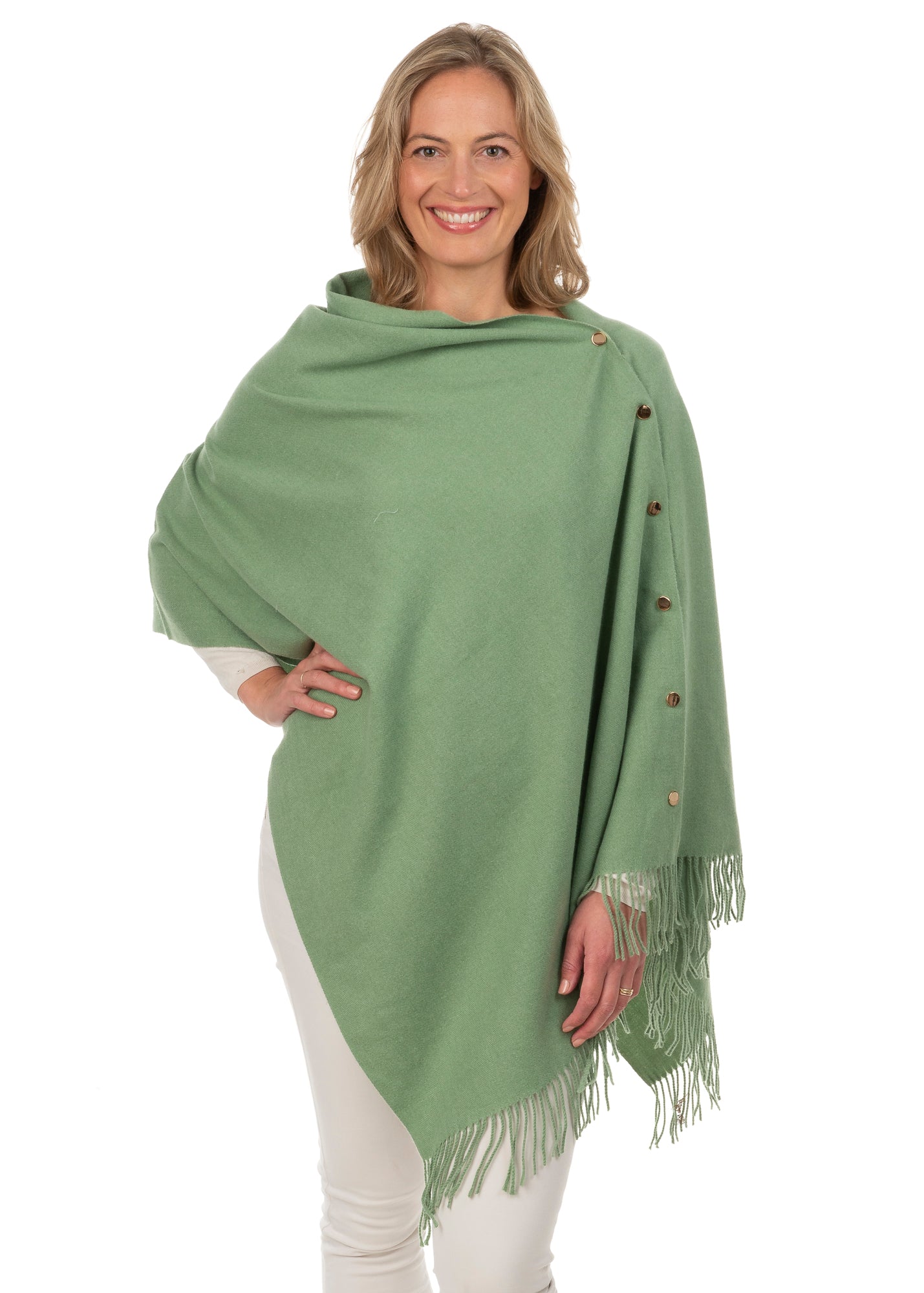 Gisella FB186 Poncho - Sage Green