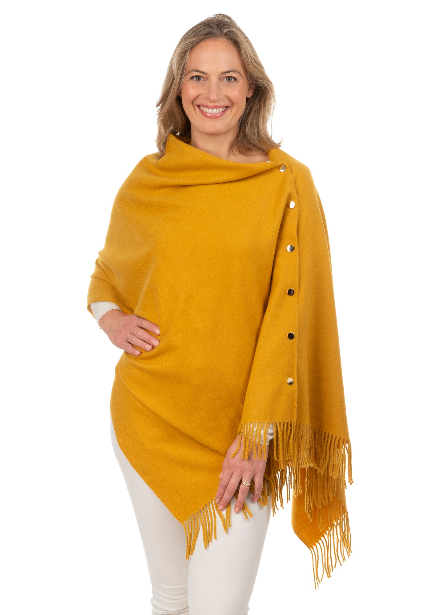 Gisella FB186 Poncho - Mustard Yellow