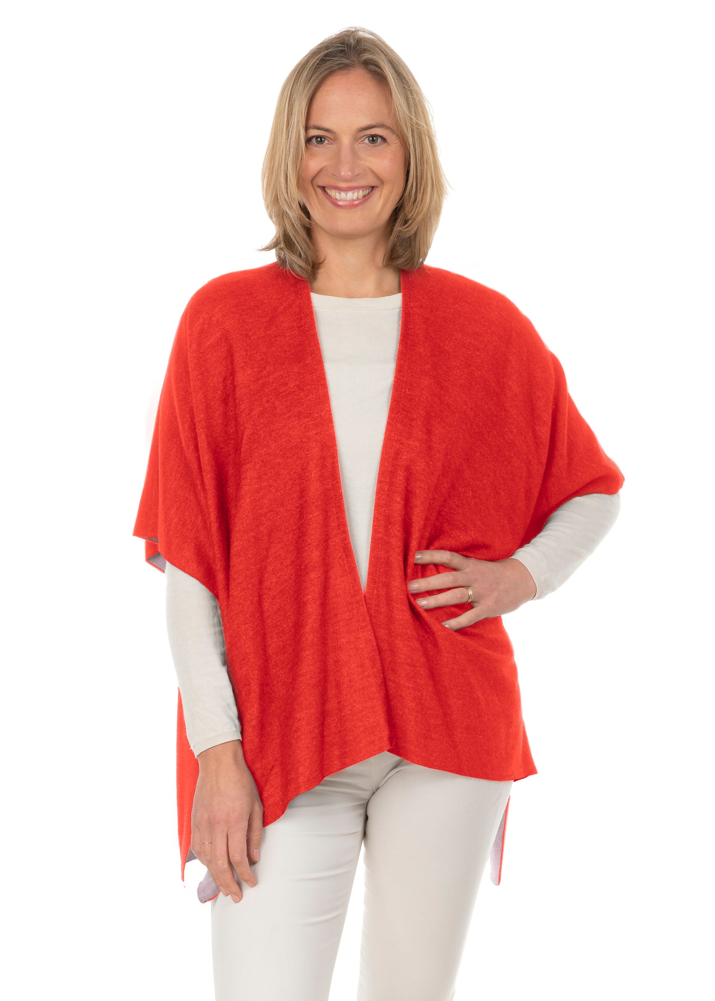 Lidia FB200 Two Colour Summer Jacket Coral/Beige