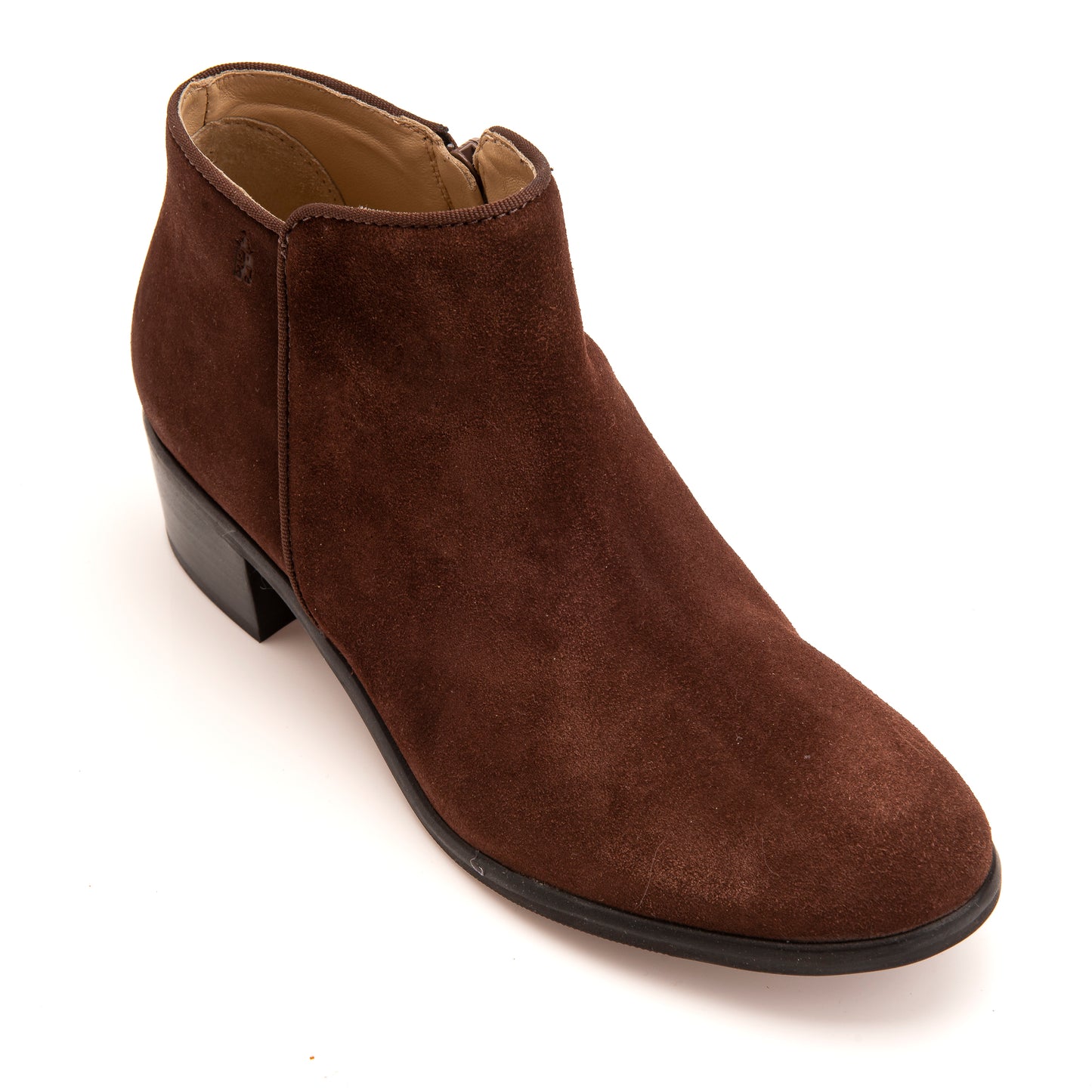 FB201 Milana Brown Classic Ankle Boot with leather sole- Camurca Suede