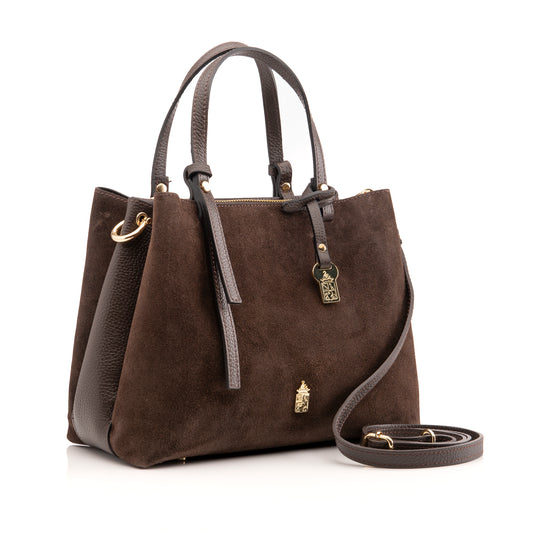 Clara Chocolate Suede/Dollaro - PRE ORDER