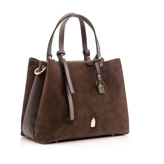 Clara Chocolate Suede/Dollaro - PRE ORDER