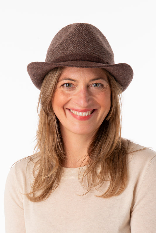 Silvia Brown/Beige Herringbone - PRE ORDER