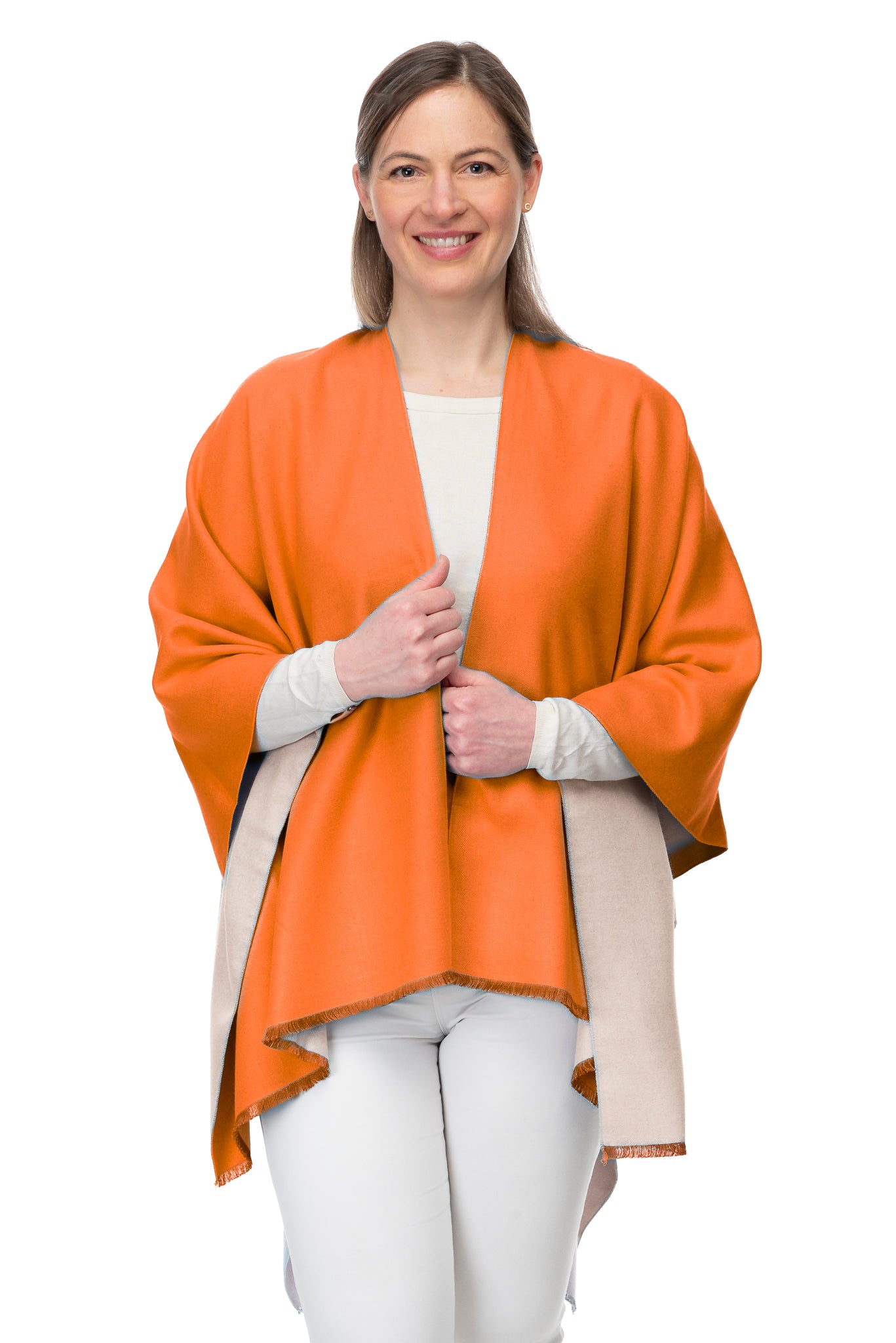 Clara FB169 Reversible Wrap Orange/Beige