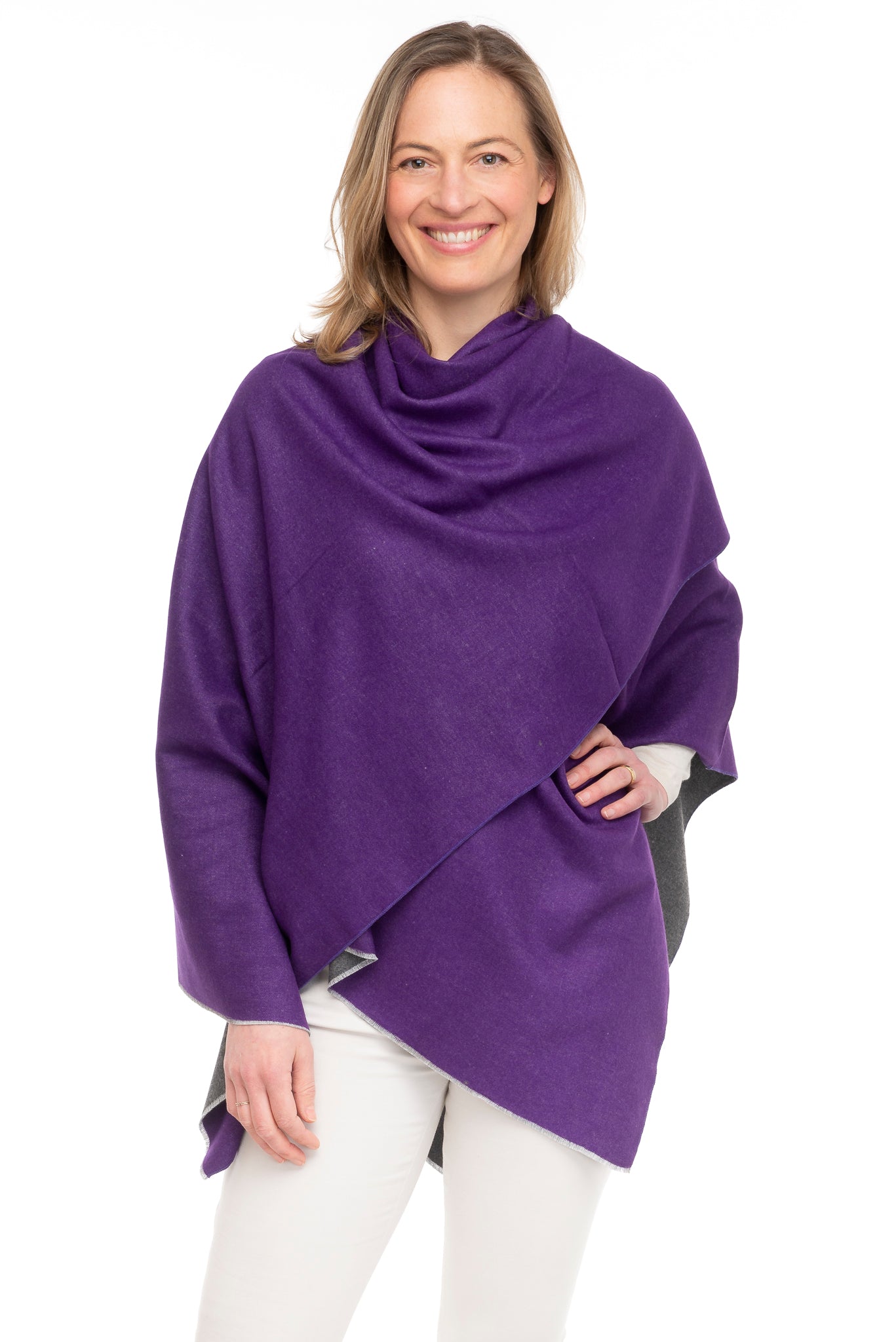 Clara FB169 Reversible Wrap Purple/Grey