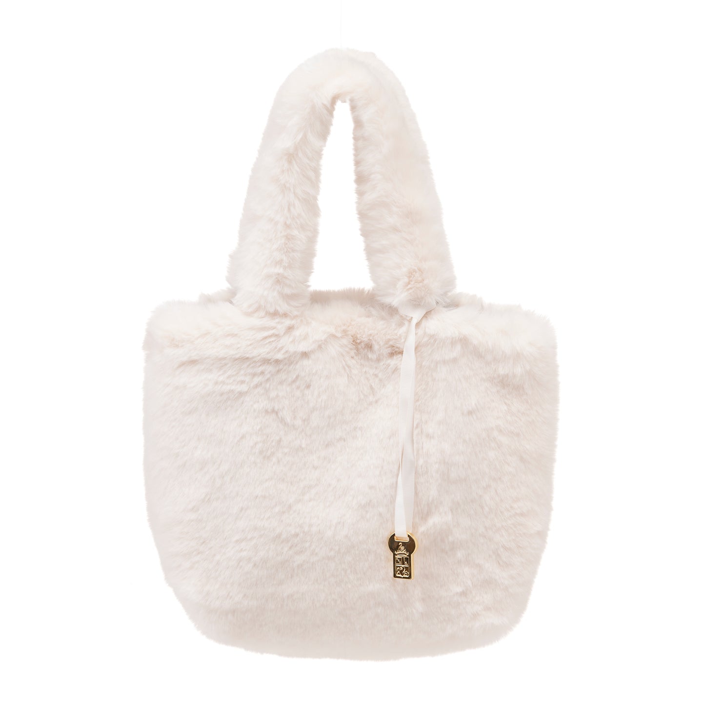 Benedetta FB194 Small Faux Fur Handbag Beige