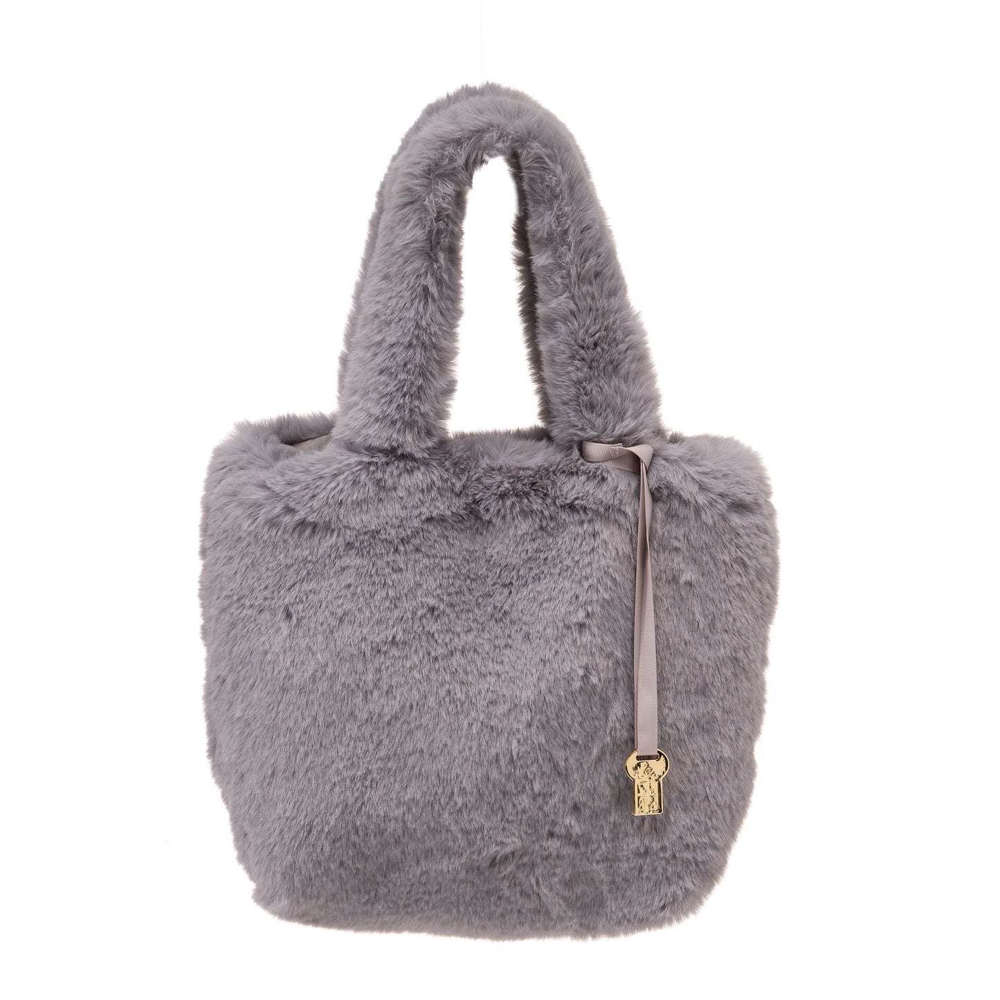 Benedetta FB194 Small Faux Fur Handbag Grey