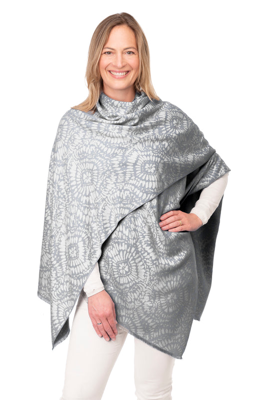 Susanna FB199 Batik Print Wrap Grey