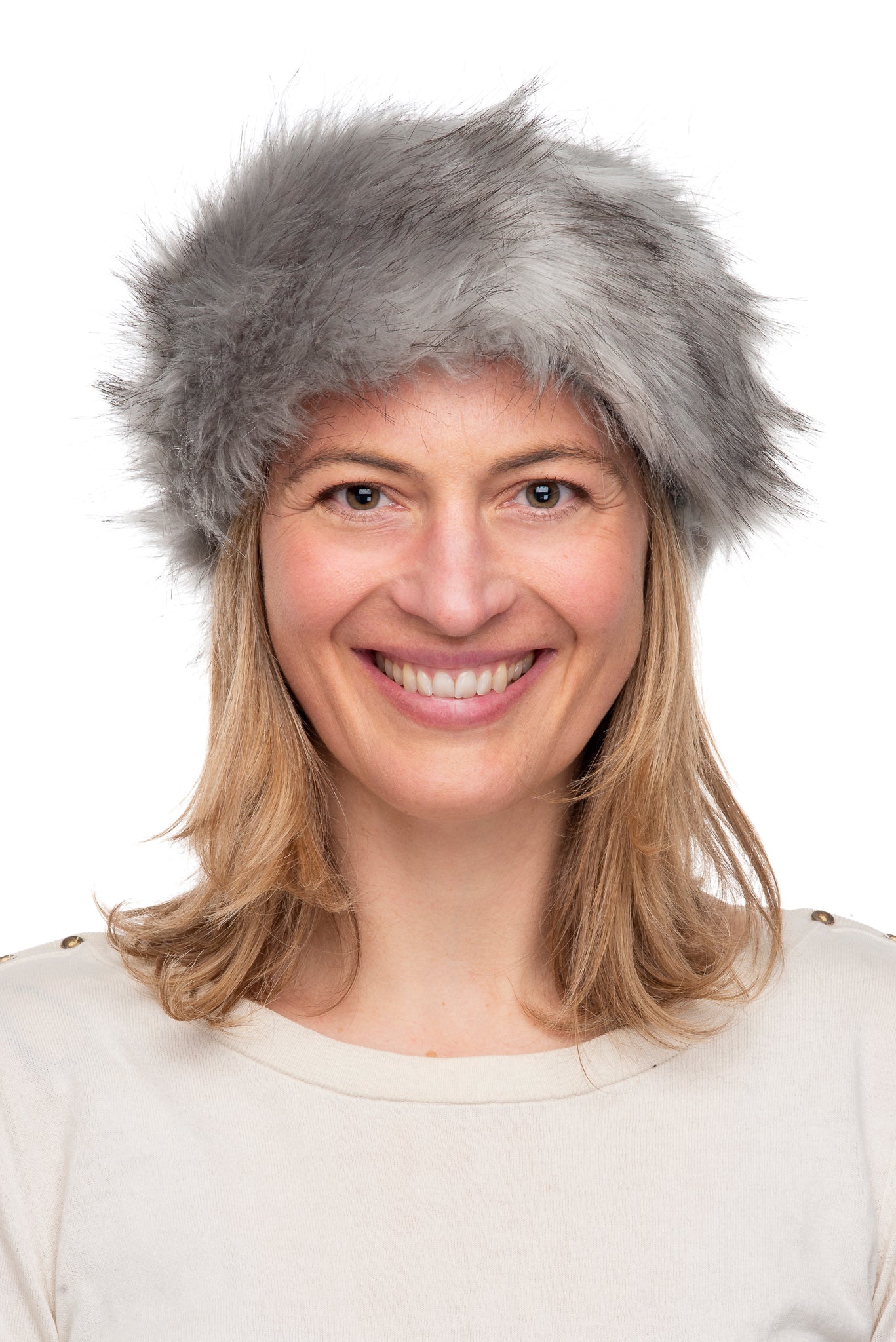 Sabina FB45 Grey Faux Fur Headband