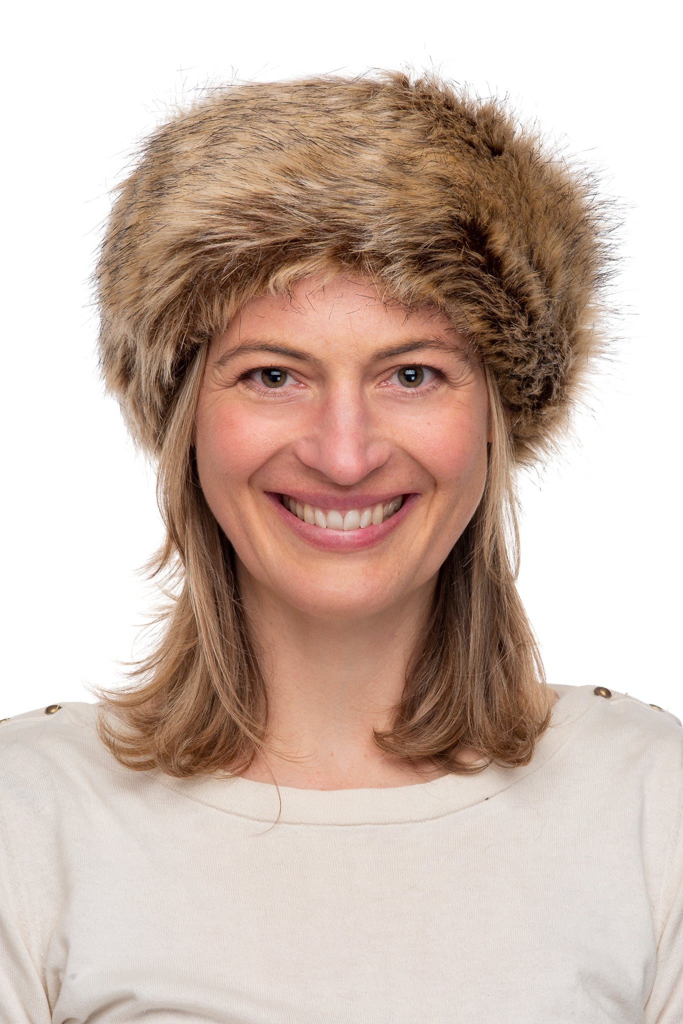 Sabina FB45 Natural Brown Faux Fur Headband