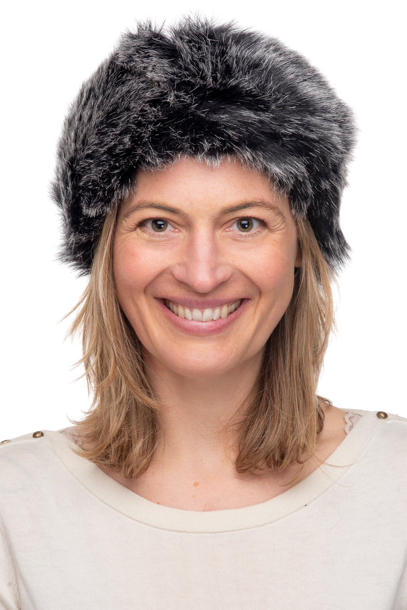 Sabina FB45 Natural Grey Faux Fur Headband