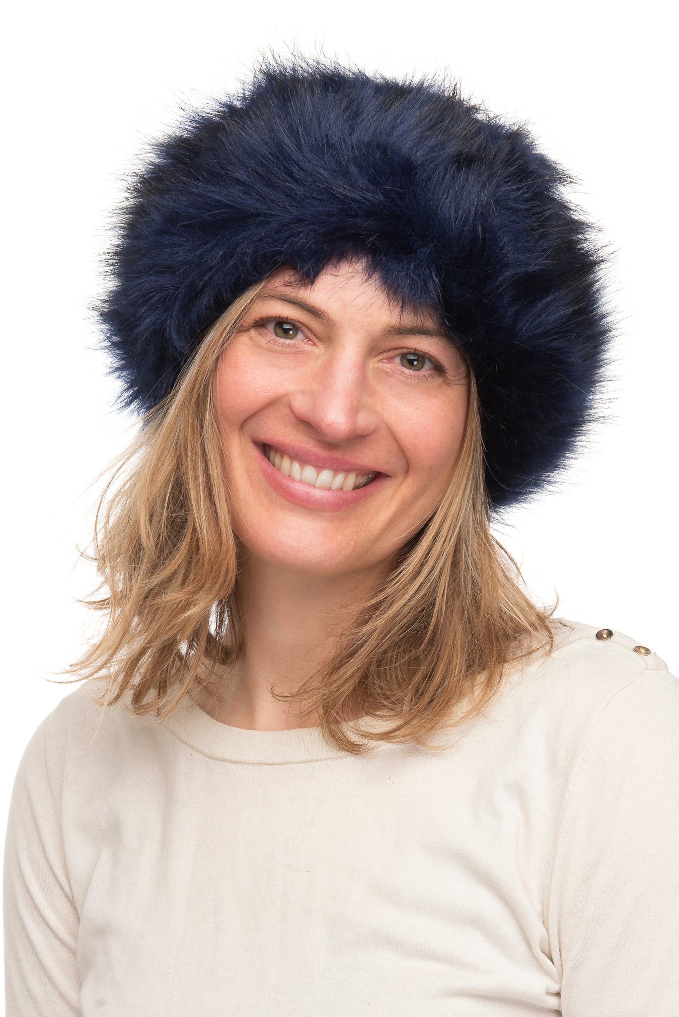 Sabina FB45 Navy Faux Fur Headband