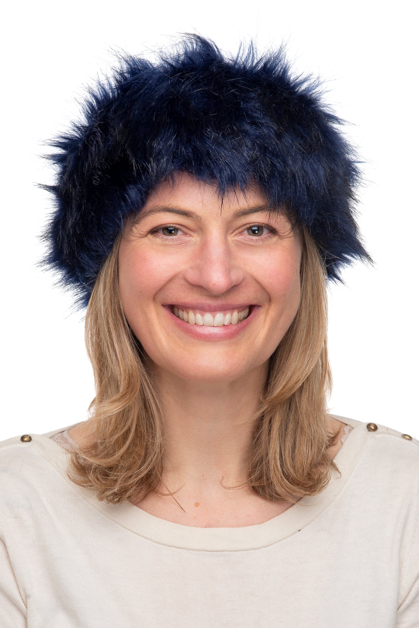 Sabina FB45 Navy Faux Fur Headband