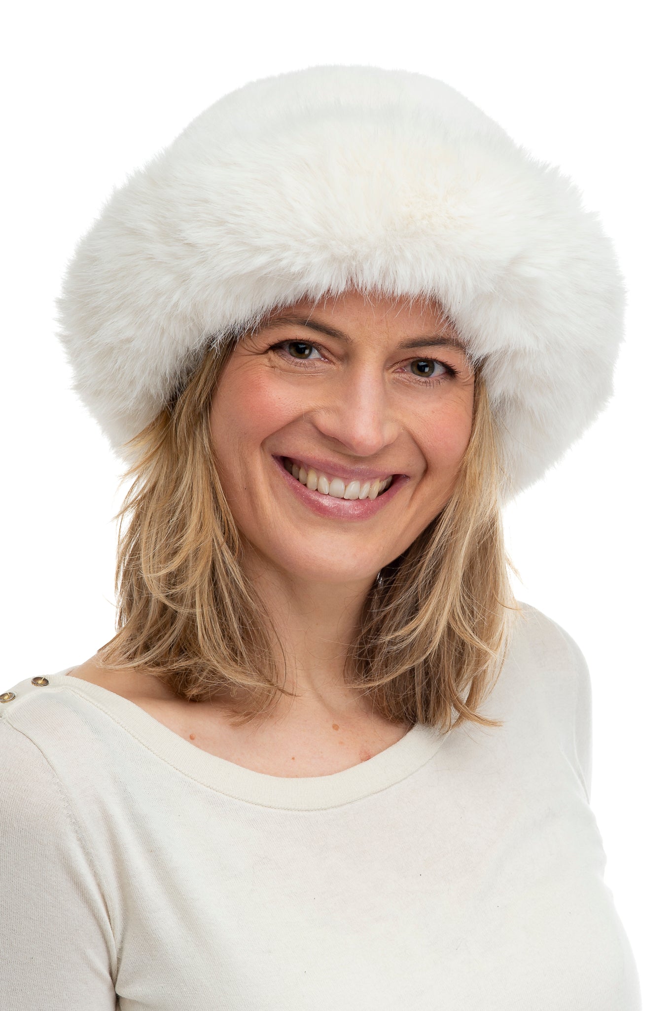 Adalina FB81 Faux Fur Paddington Style Hat Beige