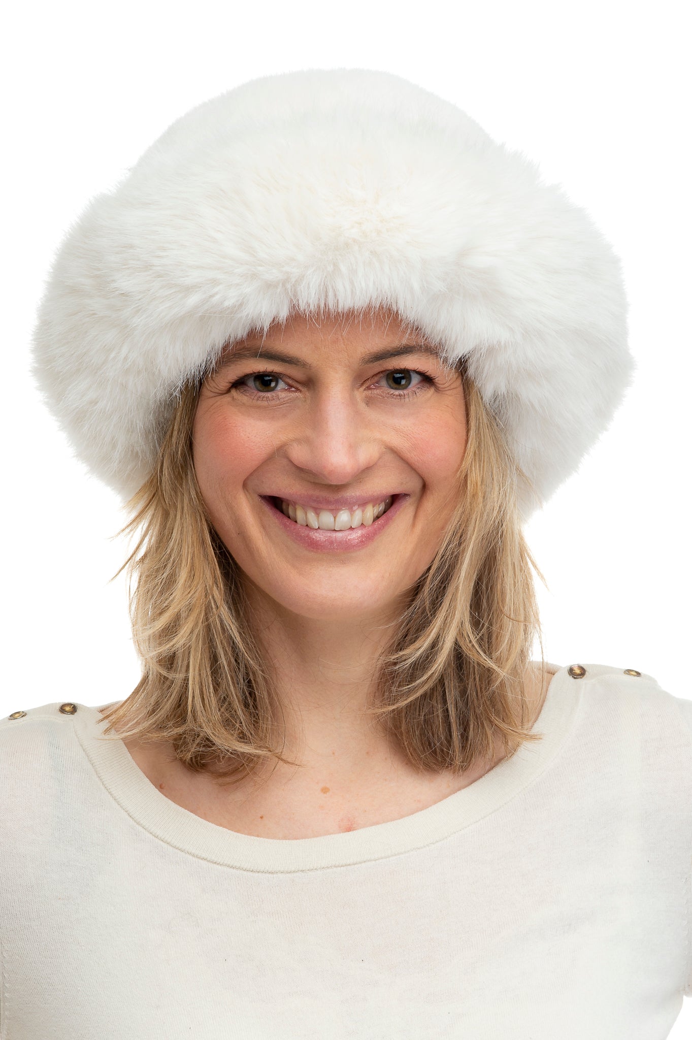 Adalina FB81 Faux Fur Paddington Style Hat Beige