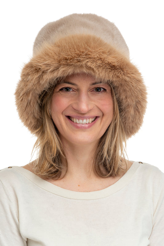 Adalina FB81 Faux Fur Paddington Style Hat Mocha