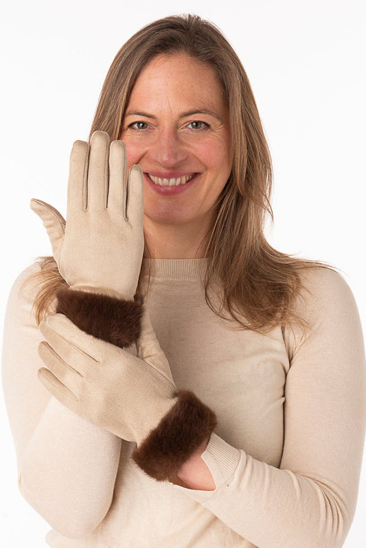 Luce Beige/Herringbone cuff - PRE ORDER