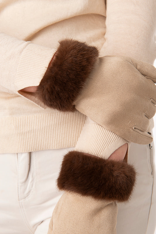 Luce Beige/Herringbone cuff - PRE ORDER