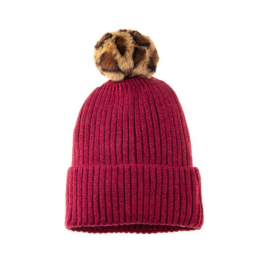 Calindra FB18 - Burgundy/Brown Leopard